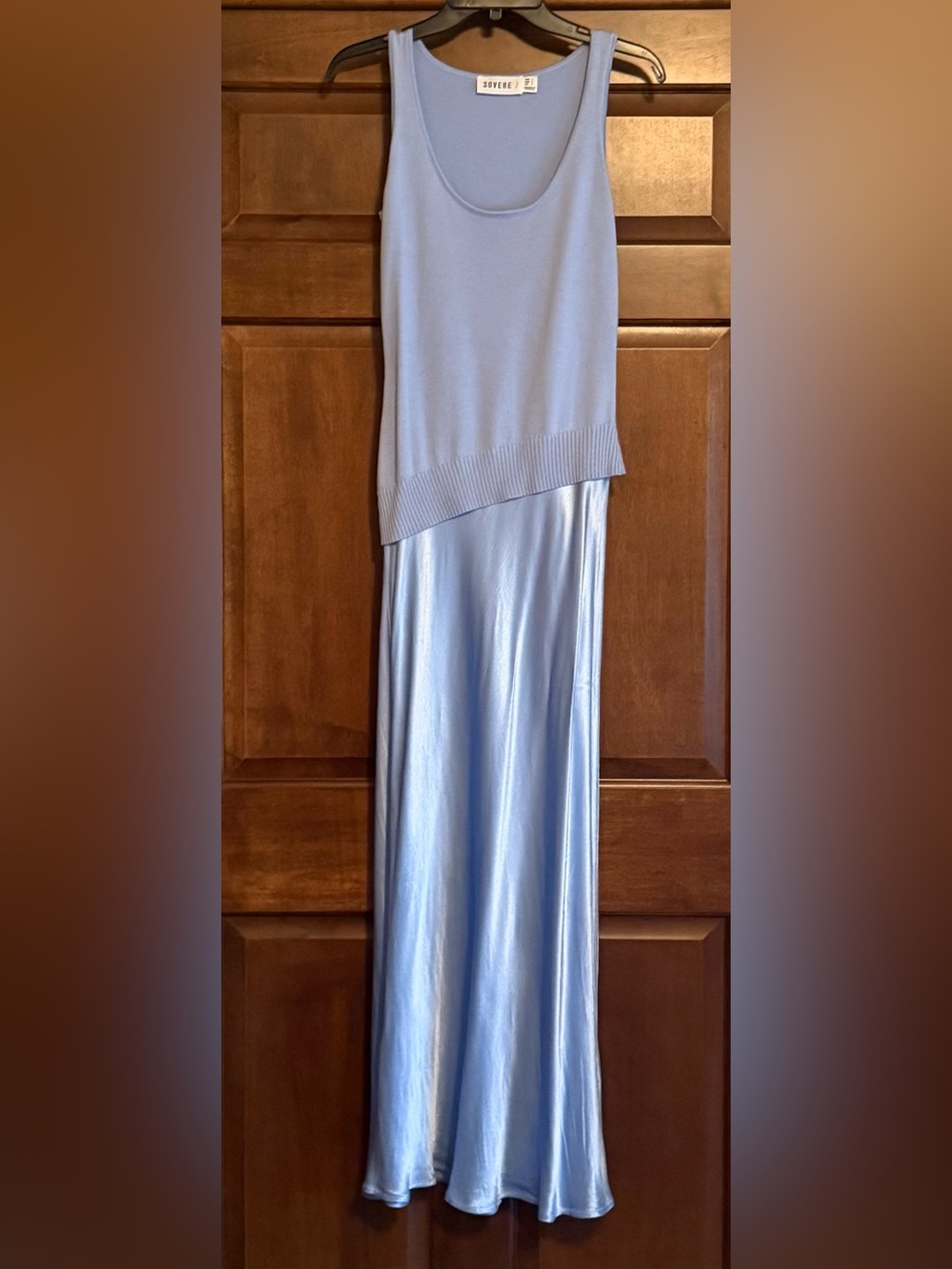 NWOT Rhyme Combo Slip Knit Dress in Dawn Blue SOVERE - SMALL - Picture 6 of 10